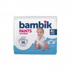 Подгузники Bambik трусики 4 (9-15 кг) 36 шт (4823071652550)