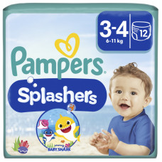 Подгузники Pampers для плавания Splashers Размер 3-4 (6-11 кг) 12 шт (8001090698346)