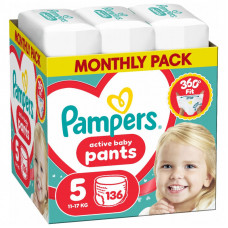 Подгузники Pampers Active Baby Pants Розмір 5 (11-17 кг) 136 шт (8006530305679)