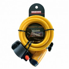 Замок велосипедный Bravvos LOC-065-110 Key 12mm х 1500mm Orange (LCK-034)
