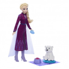 Кукла Disney Frozen Эльза с маленьким медвежонком (JFG16)