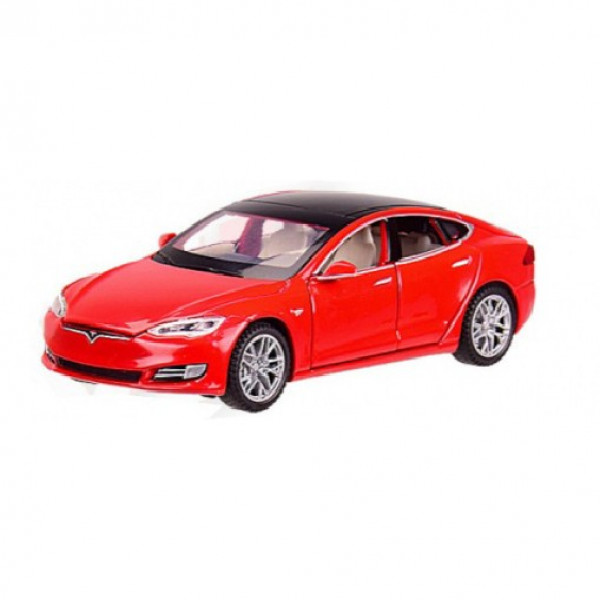 Машинка инерционная "Tesla Model S" Автопром 6614 1:32 (Красный)