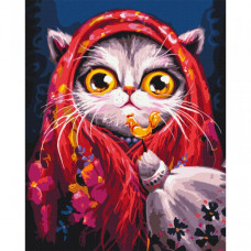 Картина по номерам "Кошка в платочке" © Марианна Пащук Brushme BS54250, 40х50 см