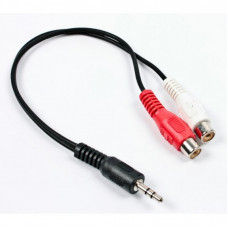Кабель мультимедийный 3.5mm M to 2xRCA F 0.2m Cablexpert (CCA-406)