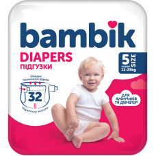 Подгузники Bambik Medium JUNIOR Размер 5 (11-25 кг) 32 шт (4823071652260)