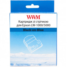 Лента для принтера этикеток WWM для Epson LW-1000/5000 36mm х 8m Black-on-Blue (WWM-SC36B)