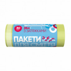 Пакеты для мусора Добра Господарочка с затяжками желтые 35 л 30 шт. (4820086521918)