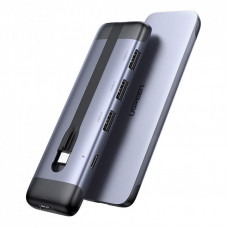 Концентратор Ugreen USB3.0 Type-C to HDMI/USB 3.0x3/HDMI/Type-c PD CM285 (70408)