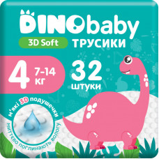 Подгузники Dino Baby 3D Soft 4 размер (7-14 кг) 32 шт (4820204701758)