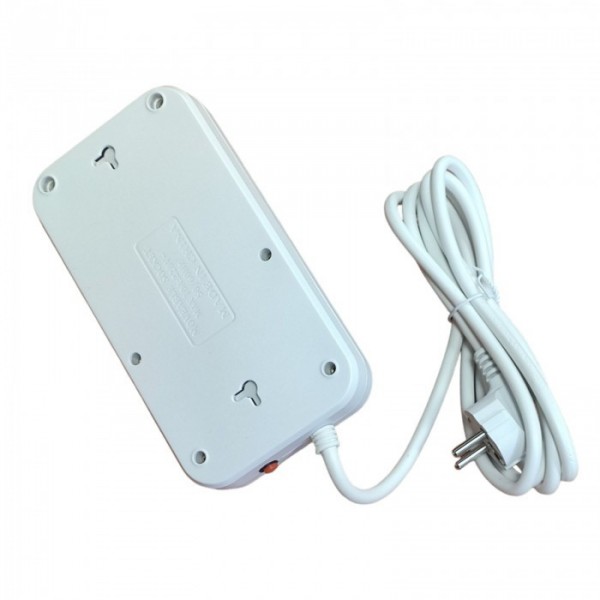 Сетевой удлинитель фильтр Power Socket J07 на 3 розетки + 4 USB 3.4A и 2 Type-C Белый (78791)