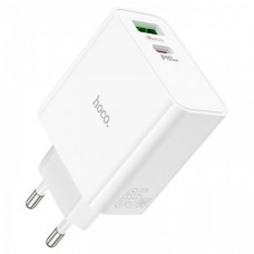 Сетевое зарядное устройство адаптер HOCO C113A Awesome 1USB/1Type-C, 65W, поддержка быстрой зарядки PD/QC/FCP/AFC (133891)