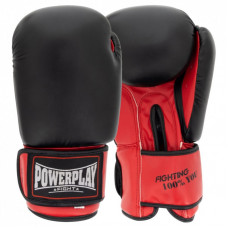 Боксерские перчатки PowerPlay 3004 Classic Чорно-Червоні 16 унцій (PP_3004_16oz_Bl/Red)