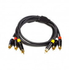 Кабель мультимедийный 3xRCA M to 3xRCA M 1.5m PowerPlant (CA911745)