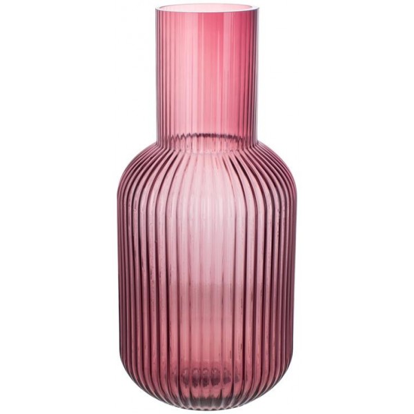 Ваза скляна Ariadne "Bottle" Ø15x34см, темно-рожева (112302)