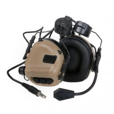 Активные защитные наушники с гарнитурой и адаптером Earmor M32H MOD4 (CB) Coyote Brown (69702)