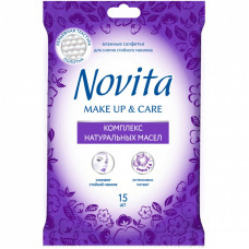 Влажные салфетки Novita Make up Delicate 15 шт. (4823071631548)