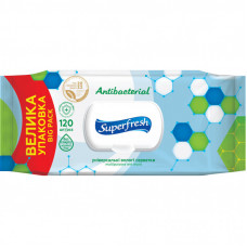 Влажные салфетки Superfresh Antibacterial с клапаном 120 шт. (4823071642285)