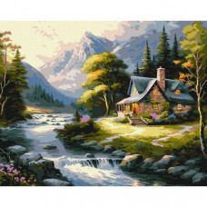 Картина по номерам "Домик в горах" ©art_selena_ua KHO6329 40х50 см Идейка