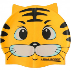 Шапка для плавания Aqua Speed Zoo 115-Cat 5529 жовтий кіт Діт OSFM (5908217655295)