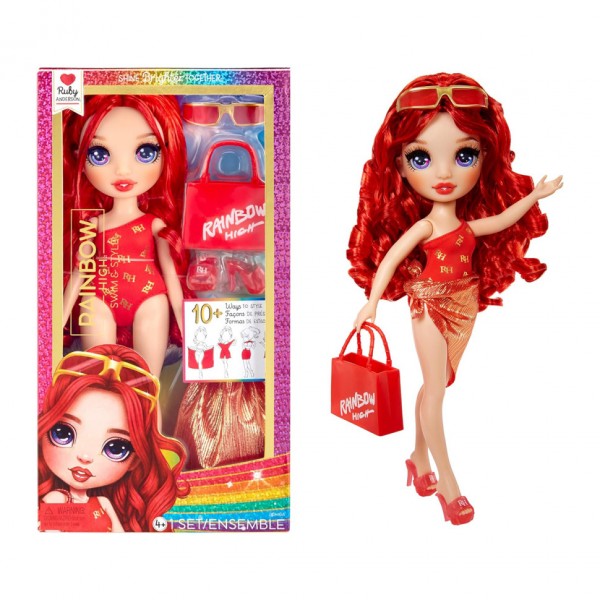 Кукла детская Руби Rainbow High 507277 серии "Swim & Style" с аксессуарами