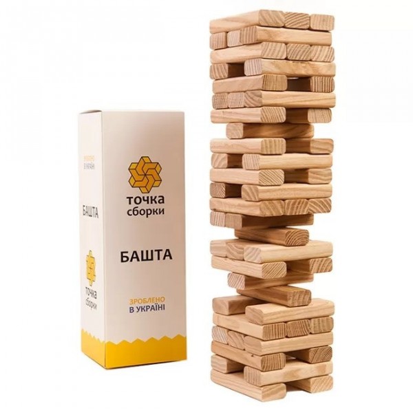 Настольная игра "Башня класическая" Точка сборки GTS16 дерево, 54 бруска