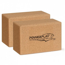 Блок для йоги PowerPlay з пробкового дерева Cork Yoga Block 2 шт (PP_4006_Cork_2in)