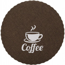 Набір 12 сервірувальних килимків Doily Coffee Ø38см, плейсмат (подтарельники), коричневий (112132)