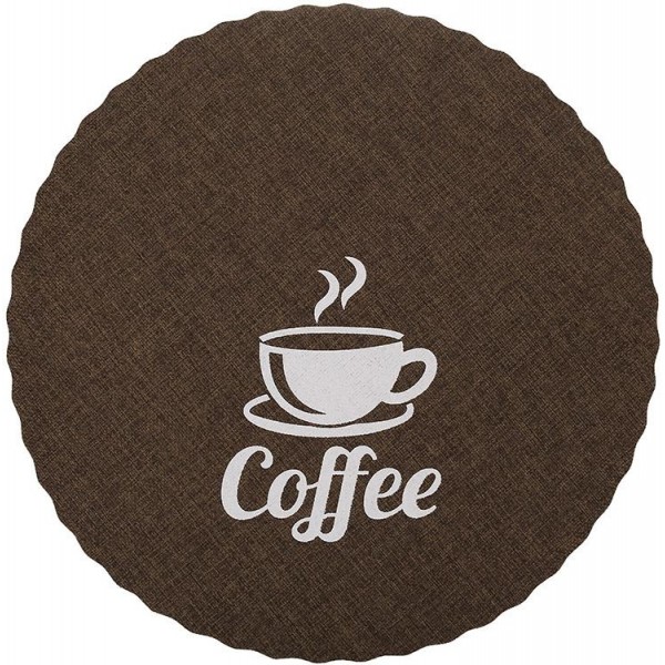Набір 12 сервірувальних килимків Doily Coffee Ø38см, плейсмат (подтарельники), коричневий (112132)