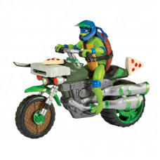 Машина TMNT Боевой транспорт с фигуркой Леонардо На Мотоцикле (83431)