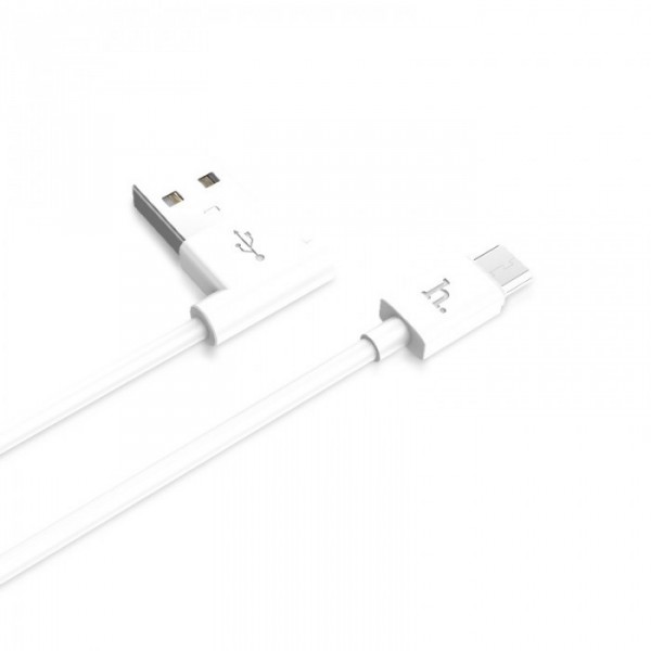Кабель для зарядки телефона USB - micro USB HOCO UPM10 L образный Белый (70132) Кабель для зарядки телефона USB - micro USB HOCO UPM10 L образный Белый (70132)