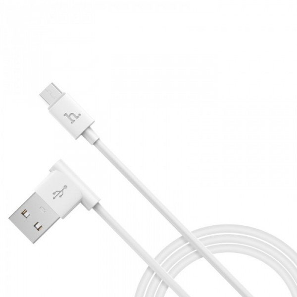 Кабель для зарядки телефона USB - micro USB HOCO UPM10 L образный Белый (70132) Кабель для зарядки телефона USB - micro USB HOCO UPM10 L образный Белый (70132)