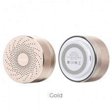 Колонка беспроводная Bluetooth HOCO BS5 Swirl Tarnish Золотая (107432)