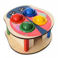 Деревянная игрушка стукачка "Жук" MD 1682C, молоток
