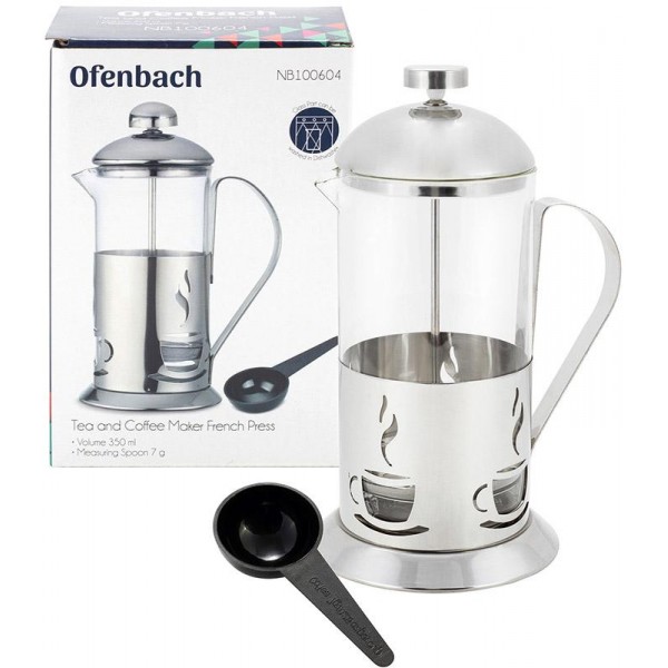 Френч-прес Ofenbach Tea Time 350мл з мірною ложкою (110532) Френч-прес Ofenbach Tea Time 350мл з мірною ложкою (110532)