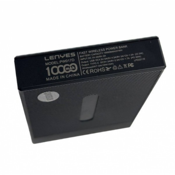 Внешний аккумулятор LENYES PW017D 10000 mAh с MagSafe, беспроводной зарядкой 15W и быстрой зарядкой 22.5W (122632) Внешний аккумулятор LENYES PW017D 10000 mAh с MagSafe, беспроводной зарядкой 15W и быстрой зарядкой 22.5W (122632)