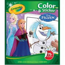 Набор для творчества Crayola Книга-раскраска с наклейками Холодное сердце (04-5864)
