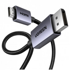 Кабель мультимедийный DisplayPort M to HDMI M 1.0m V2.0 4K30Hz DP125 black Ugreen (35840)