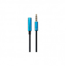 Кабель мультимедийный 3.5mm M to 3.5mm F 1.0m (4pin) Maxxter (A-3434-1m)