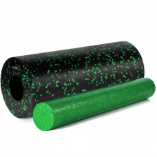 Масажный ролик PowerPlay PP-4348 2 in 1 EPP Foam Roller 33x14см Чорно/Зелений (PP_4348_Green_(33*14))
