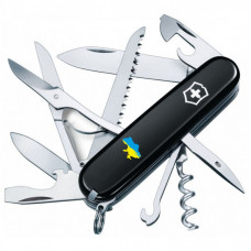 Нож Victorinox Huntsman Ukraine Black "Карта України Жовто-Блакитна" (1.3713.3_T1166u)
