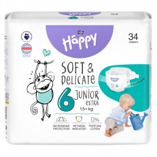 Подгузники Bella Happy 6 Junior Extra 15+ кг 34 шт (5900516605544)