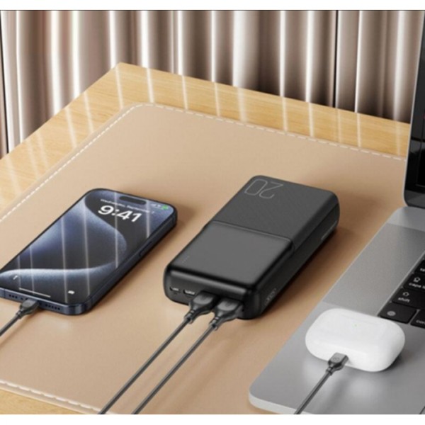 Внешний аккумулятор Power bank XO PR252 20000 mAh Черный (120642) Внешний аккумулятор Power bank XO PR252 20000 mAh Черный (120642)