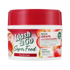 Маска для волос Wash&Go Super Food С виноградом и макадамией Для сухих волос 300 мл (8008970053073)