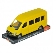 Машина Tigres Mercedes-Benz Sprinter пассажирский (желтый) на планшетке (39716)
