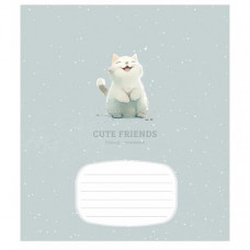 Тетрадь ученическая "Cute friends" 012-3292K-5 в клетку, 12 листов