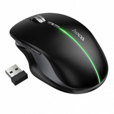 Аккумуляторная мышь игровая Bluetooth и 2,4G, HOCO GM40 Dixon RGB / Геймерская мышь с аккумулятором Черный (133852)