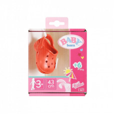 Аксессуар к кукле Zapf Обувь для куклы Baby Born - Cандалии с значками (красные) (831809-4)