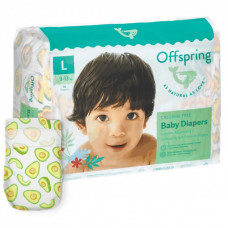 Подгузники Offspring Размер L (9-13 кг) 36 шт, Авокадо (9355465009183) (DP-OI-FAT-L36P-AVO)