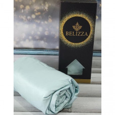 Сатинове простирадло на резинці 160х200см та 2 наволочки 50х70см, Belizza "Mint" (114062)