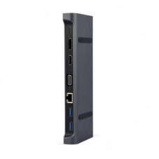 Концентратор Cablexpert USB-C 9-in-1 (USB-hub + HDMI/VGA/PD/CR/LAN/3.5mm) (A-CM-COMBO9-02)